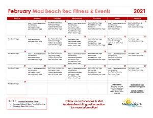 February Fitness Calendar