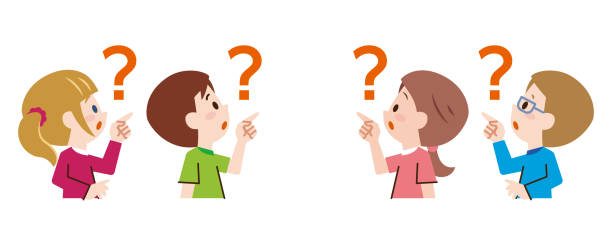 students asking questions clipart