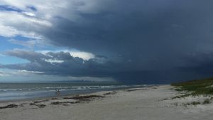 Thunderstorm on beach