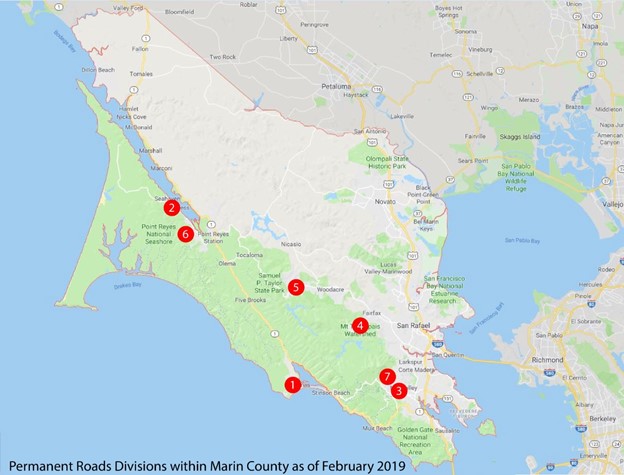 Bolinas Highlands  Inverness Sub. #2  Madrone Park Circle  Monte Cristo  Mountain View Ave.  Paradise Ranch Estates  Ridgewood Ave. 