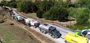 Paving process on lucas valley road