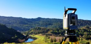 land surveying equipment and the marin landscape