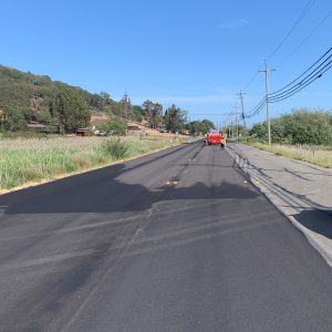 Example of roadway sealant project with work shown here from 2021 along Atherton Avenue.