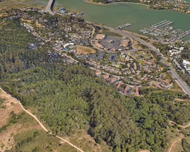 Google Earth image of Richardson Bay watershed and Marin City