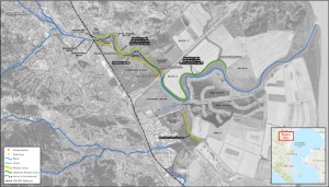 Novato Creek Leve Evaluations Project Map
