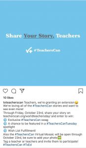 Share Your Story, Teachers