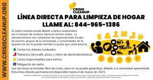 Crisis Cleanup Flyer - Spanish