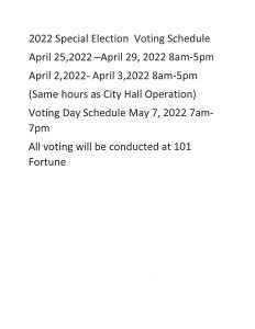 2022 voting schedule