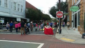 Downtown sidewalk