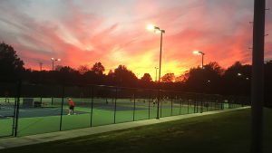 Tennis Courts at Night