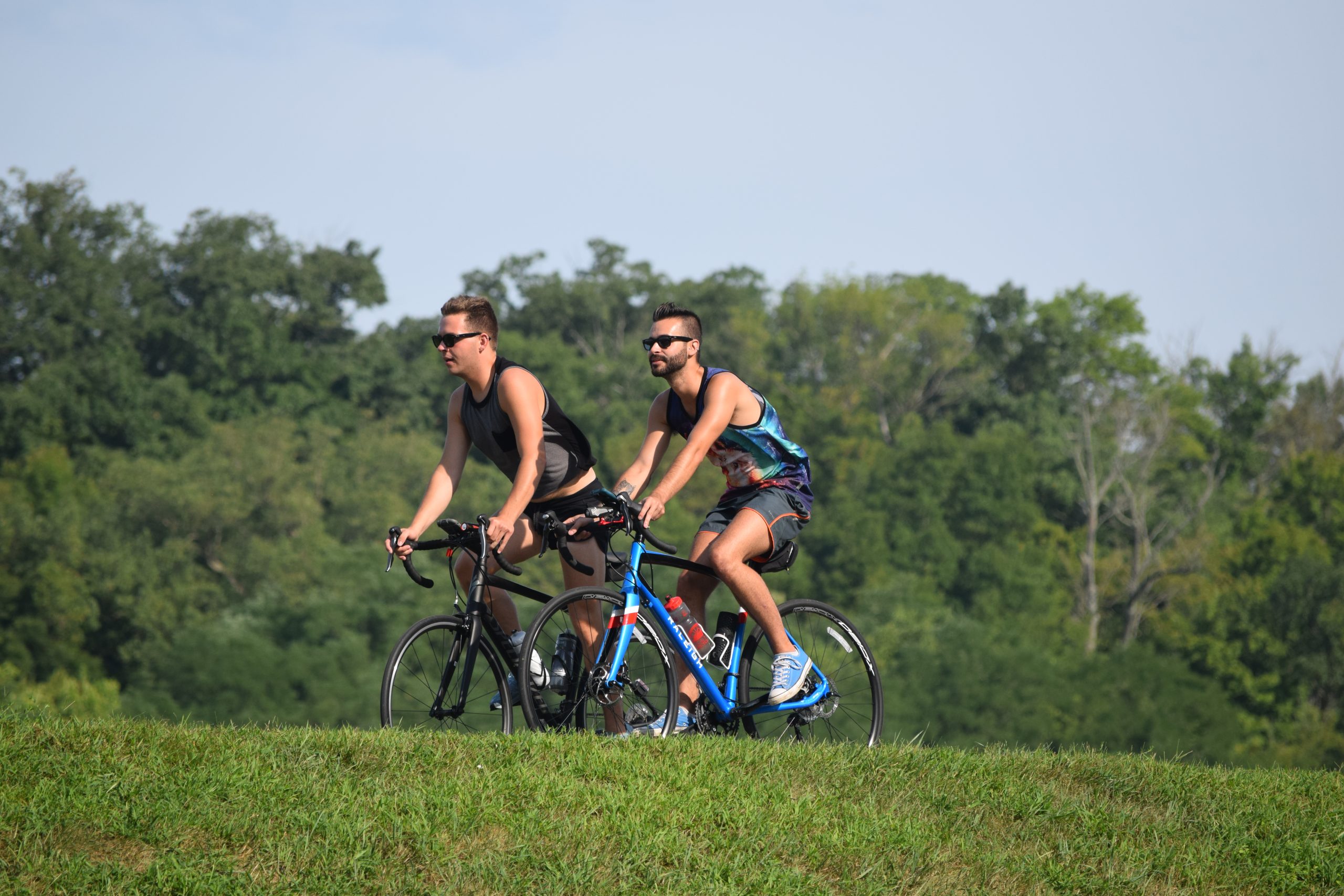 DSC_0920 Cyclists on the GMR Bikeway Trail.