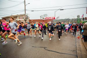 Start line of teh 46th Annual Turkey Trot