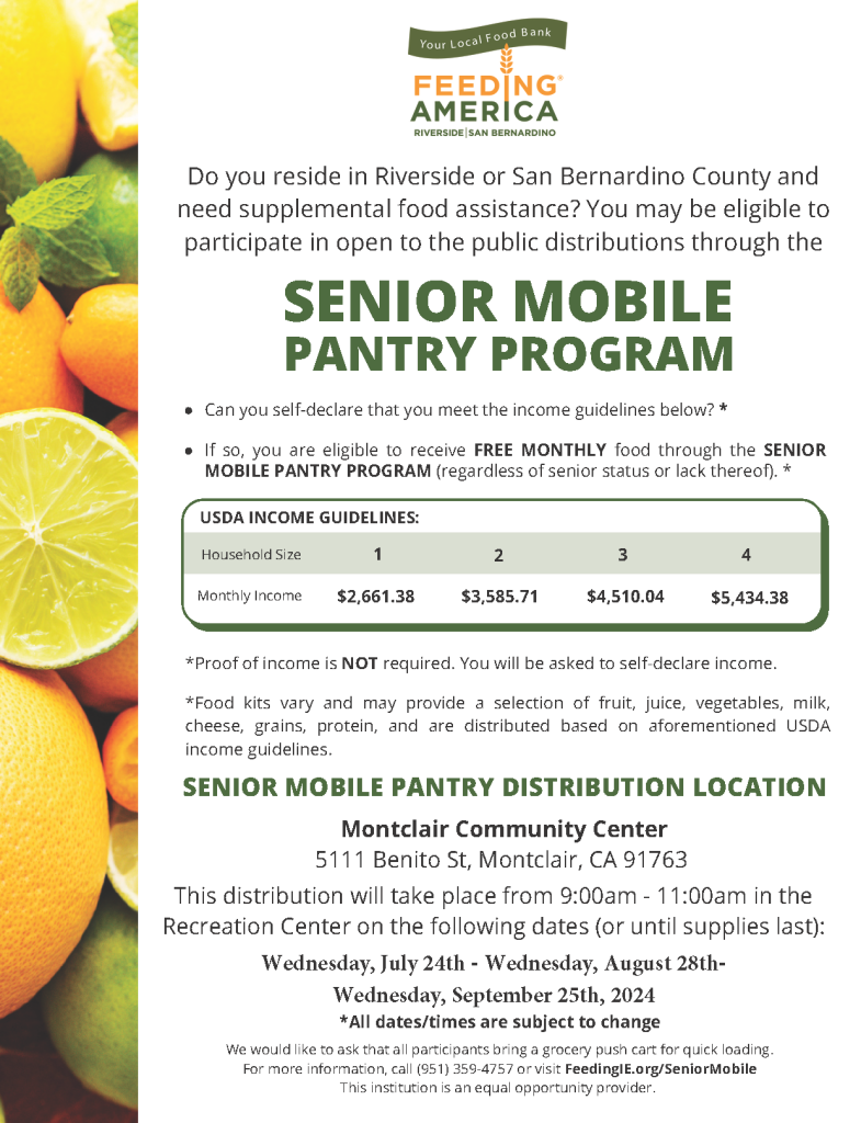 Senior Mobile Pantry Flyer English 