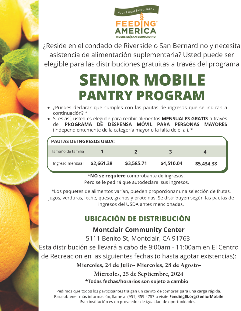 Senior Mobile Pantry Flyer Spanish 