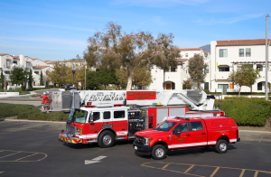 Truck 151 and command vehicle