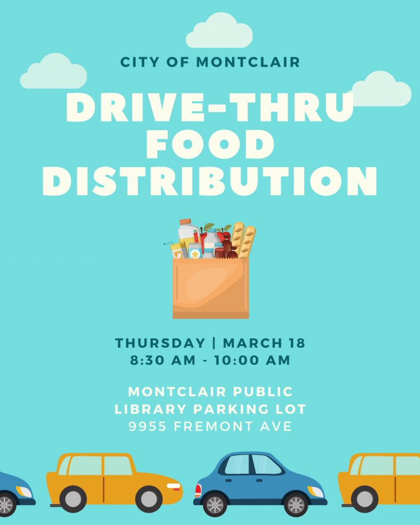 Drive Thru Food Distribution Event Montclair CA