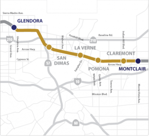 Foothill Gold Line Project Map