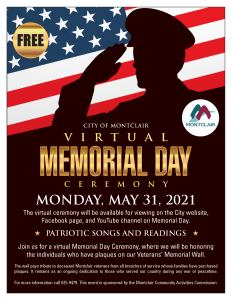 2021 Memorial Day Program Flyer