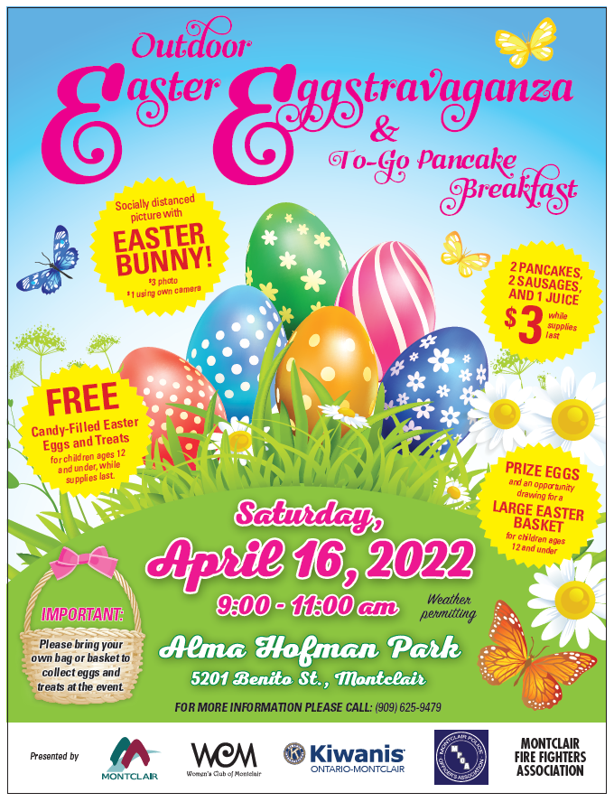 City of Montclair Easter Eggstravaganza 2022 Flyer