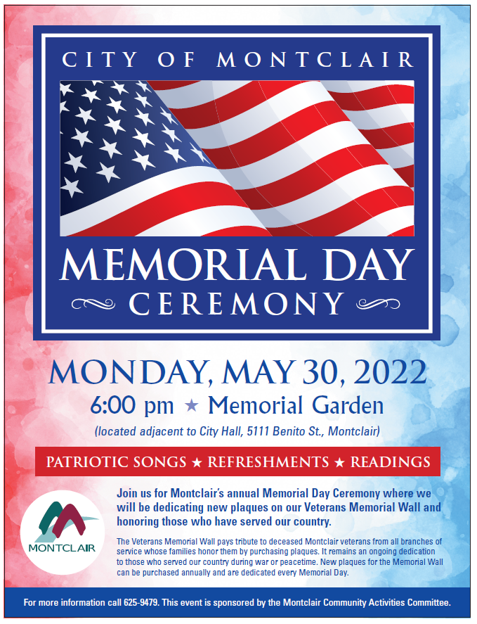 Memorial Day Program Flyer