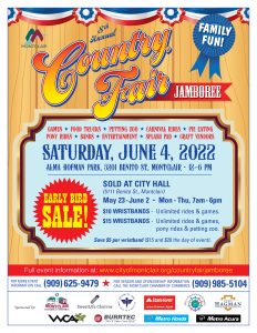 Country Fair Jamboree 2022 Pre Sale Flyer