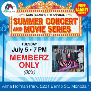 July 5, 2022 Concert in the Park featuring Memberz Only