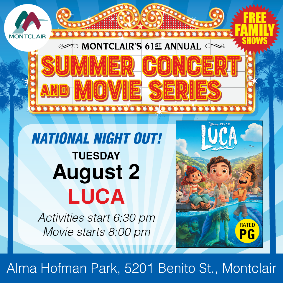 August 2, 2022 National Night Out!/Movie in the Park featuring Luca 