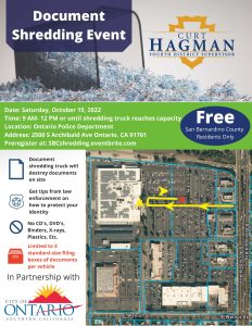 Document Shredding Event Flyer 10-15-22