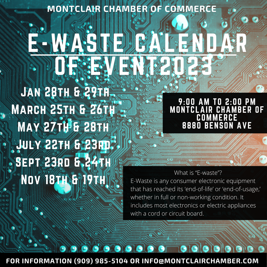 Free E-Waste Event - Montclair, CA