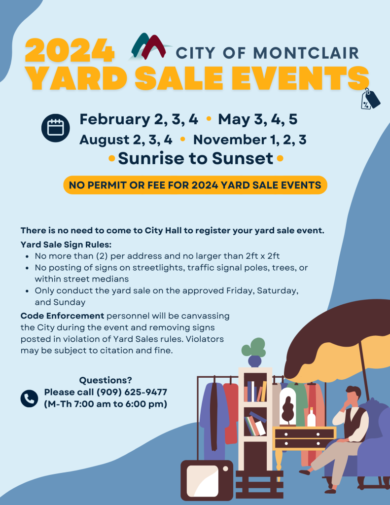 Yard Sale Events Montclair CA   Yard Sale 2024 Dates Flyer 8.5 X 11 In 791x1024 