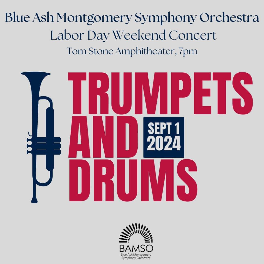 Logo for Trumpets and Drums concert