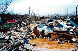 Tornado damaged homes