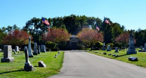 cemetary flags fall