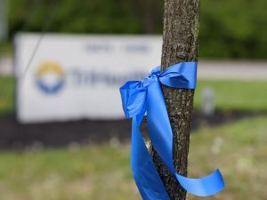 TurnMontgomeryBlue ribbon on Pfeiffer Rd.