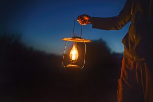 Lantern in dark