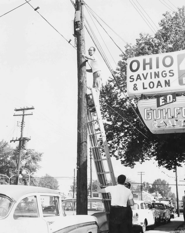 Installing New Telephone Service In Montgomery 1960