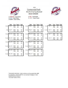 Ozone Baseball Schedule