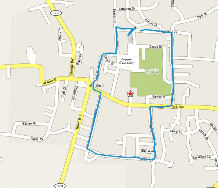 5K Course Map