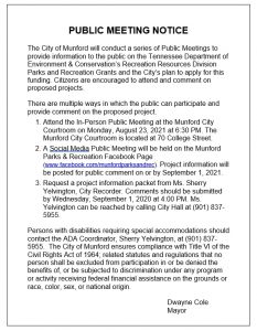 Public Meeting Notice