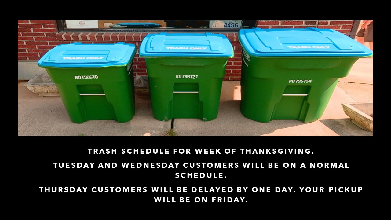 Thanksgiving Trash Schedule... Read more... - Munford, TN