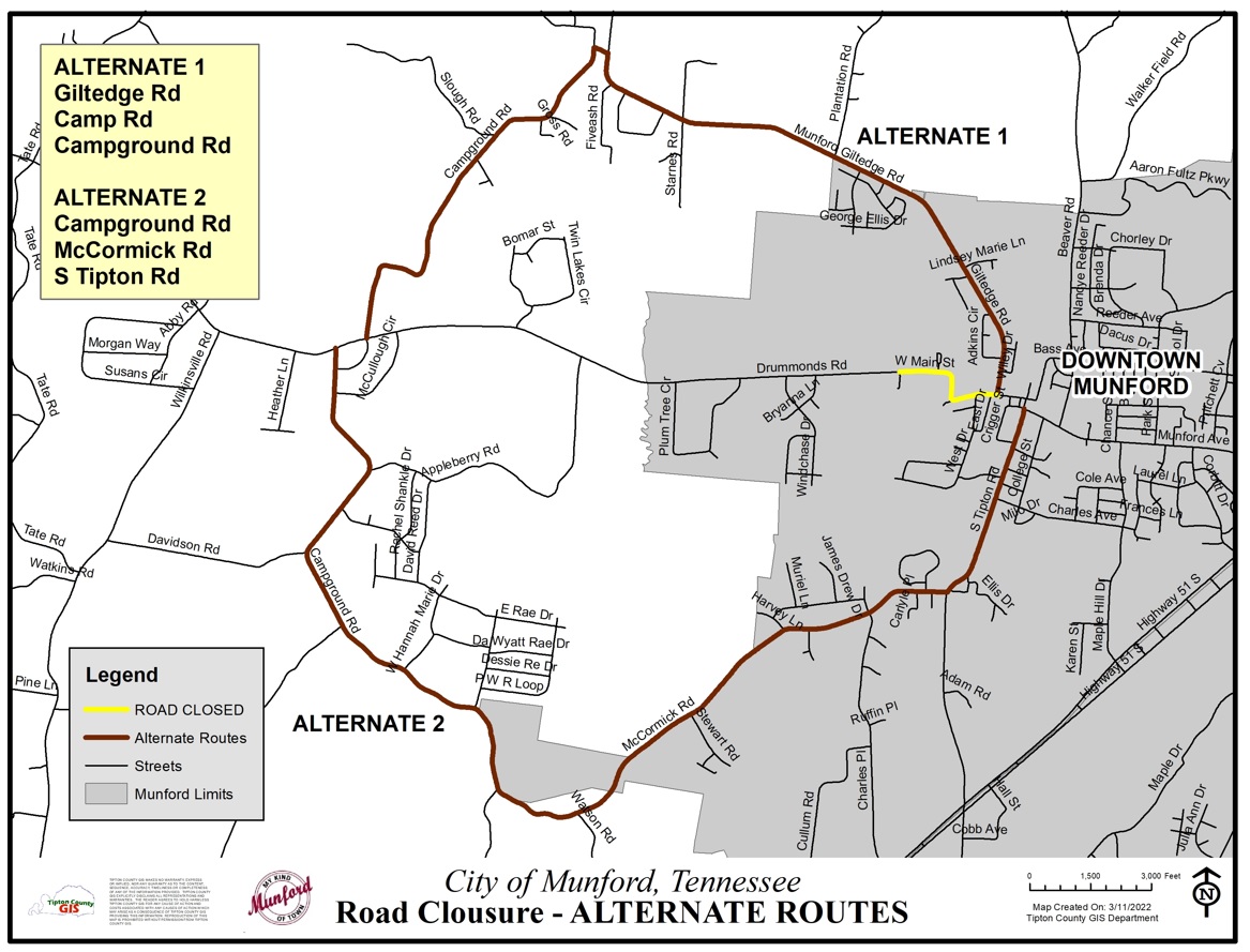 Road Closure Alternates