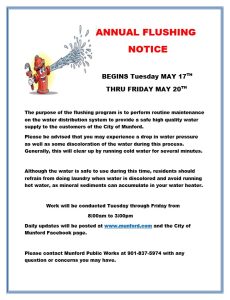 ANNUAL FLUSHING notice