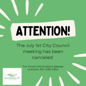 Council Meeting Cancelled 