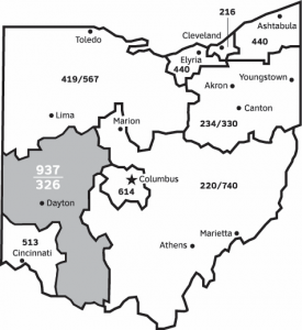 937 Map of Ohio