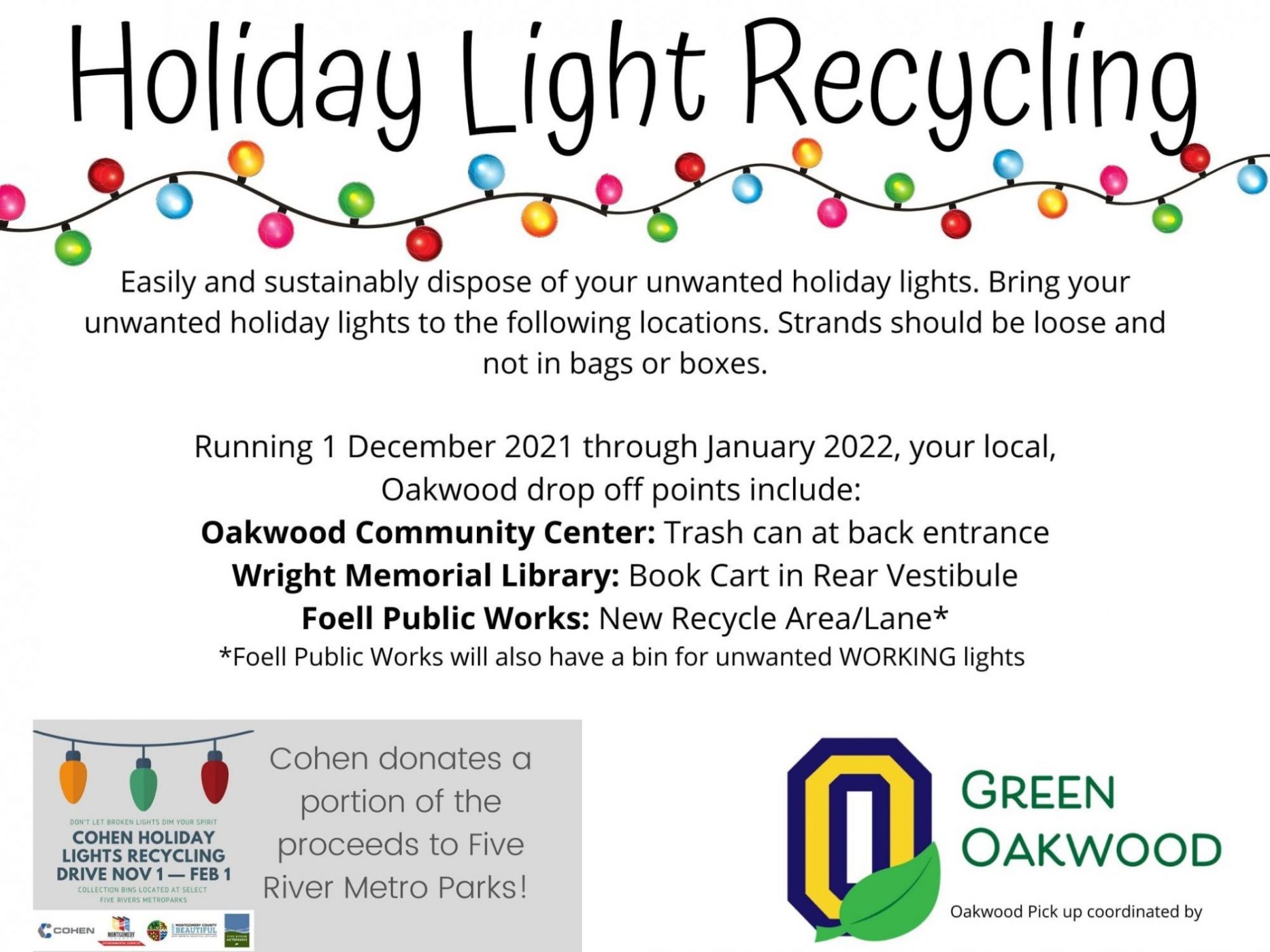 Recycle Holiday Lights - GO
