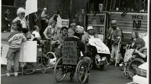Disability rights protestors