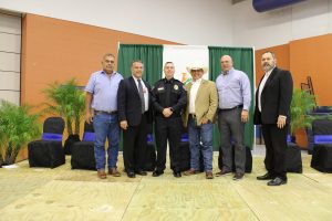 Council members on stage