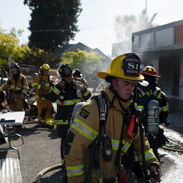 photo at scene of a fire