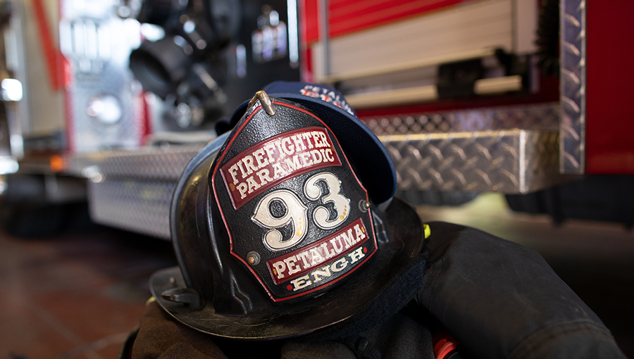 photo of fire helmet