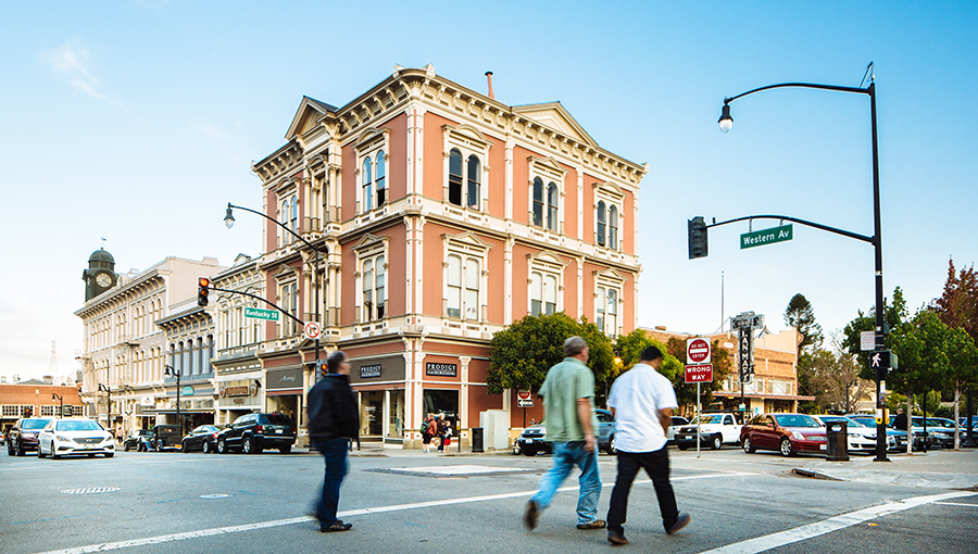 photo of downtown streetscape